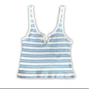 Pacsun blue and white stripped tank top